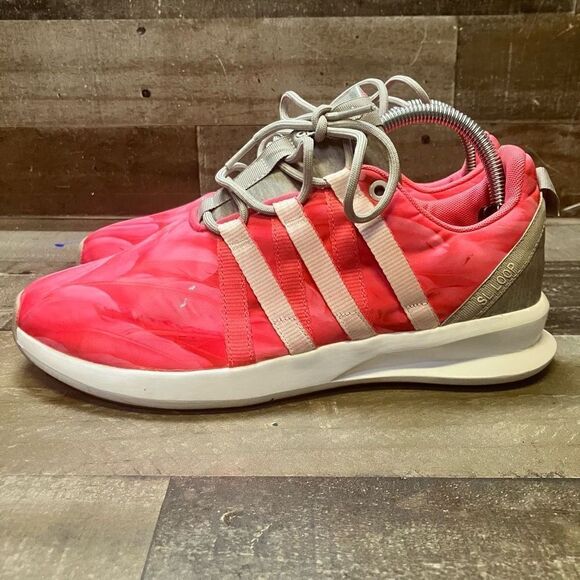 Adidas Women’s Size 8.5 SL Loop Racer Running Shoes Pink Feather Sneakers - Picture 4 of 8